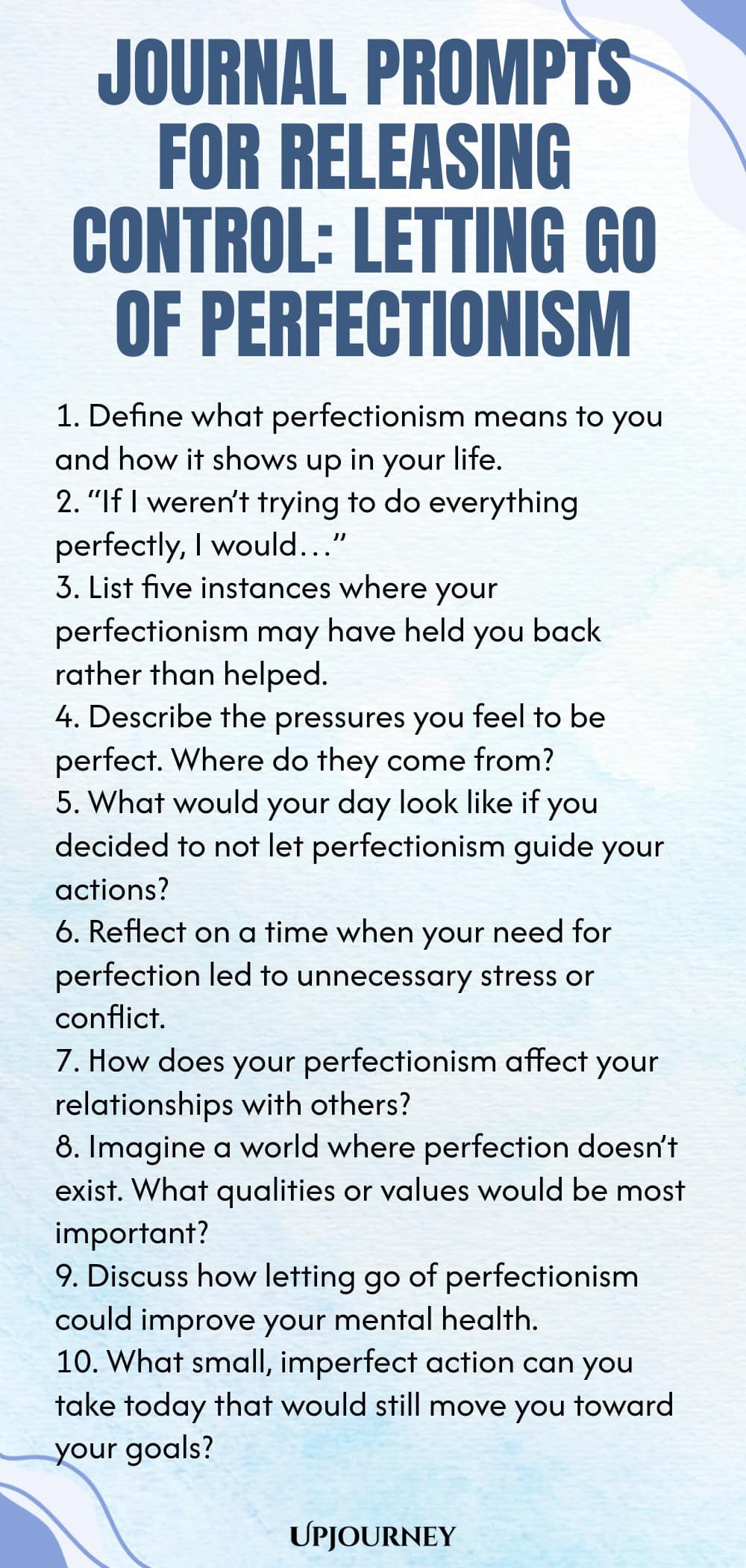 Journal Prompts for Releasing Control: Letting Go of Perfectionism