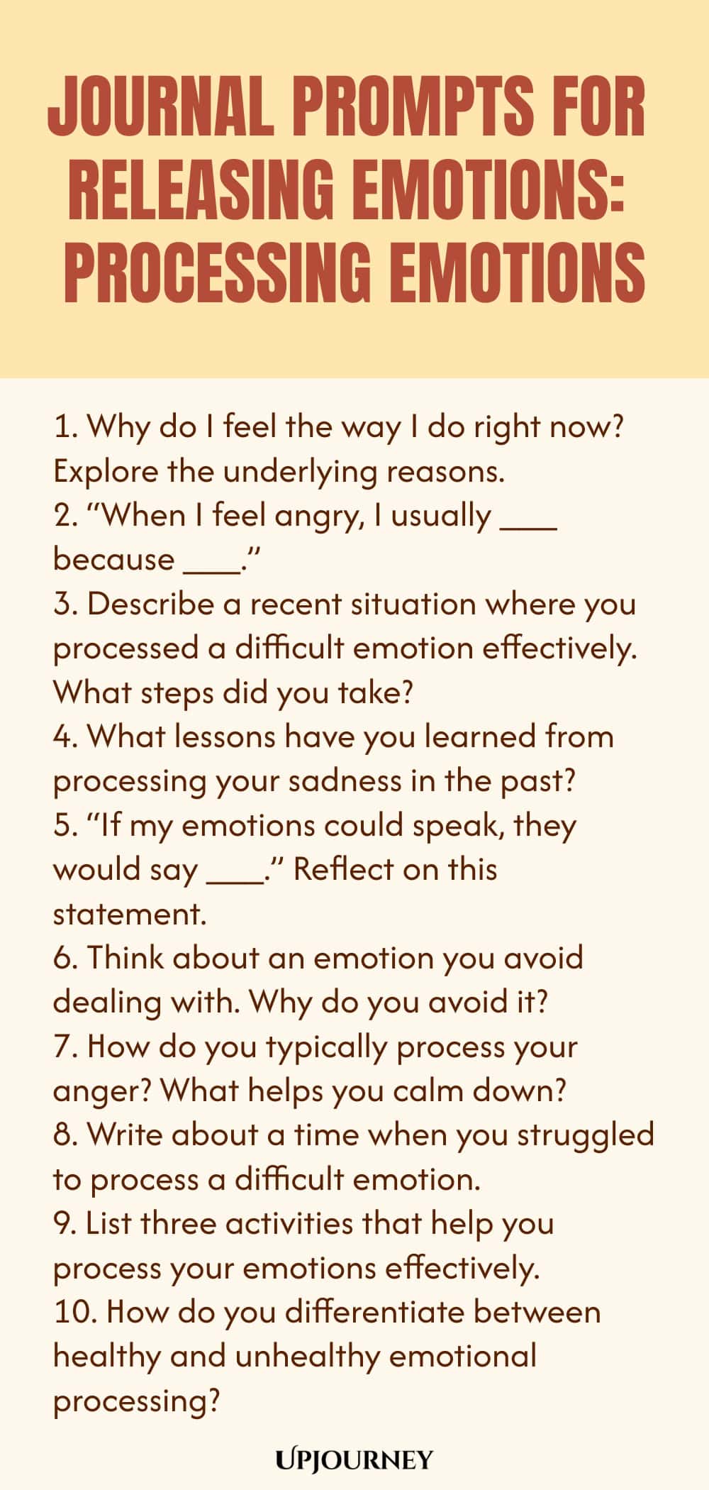 Journal Prompts for Releasing Emotions: Processing Emotions