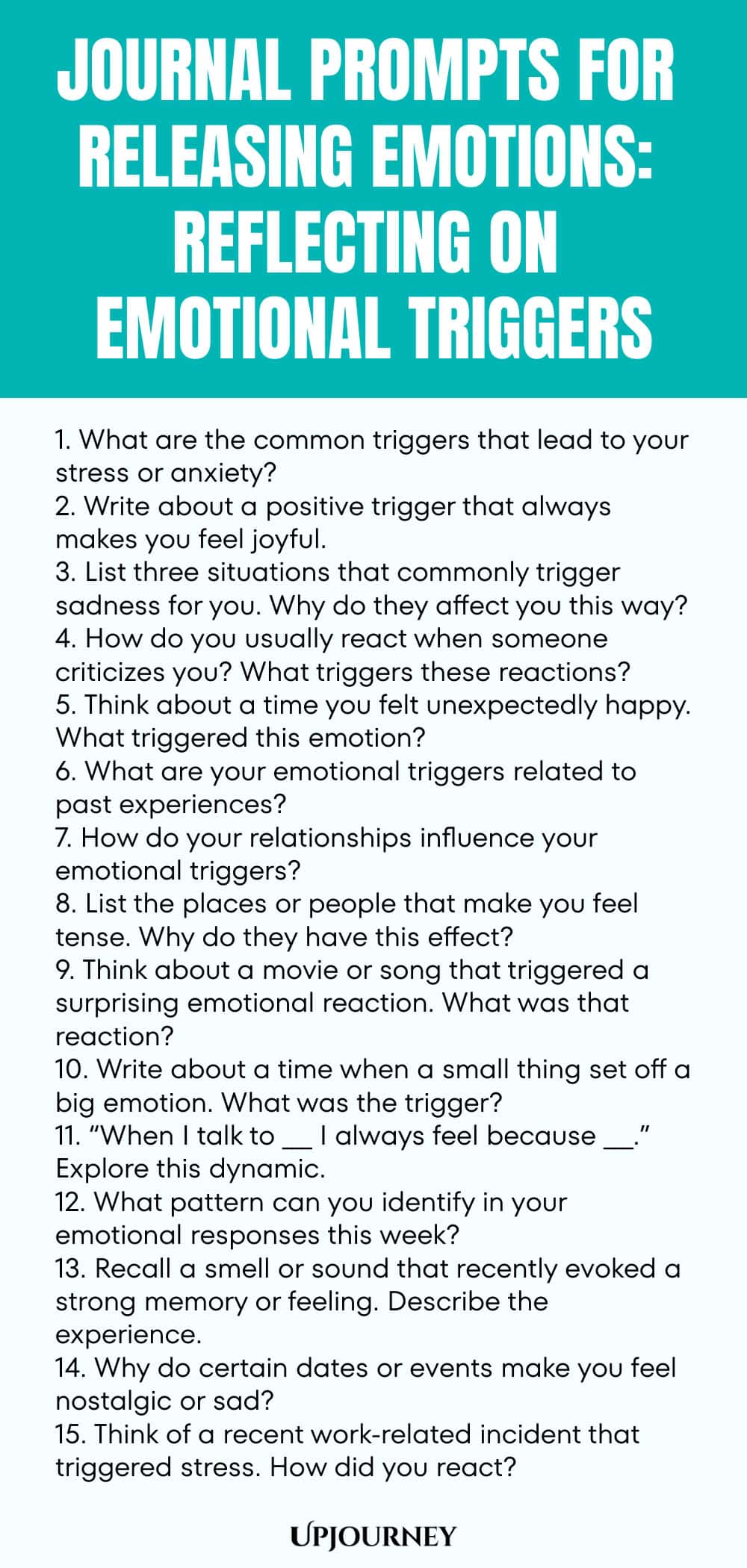 Journal Prompts for Releasing Emotions: Reflecting on Emotional Triggers