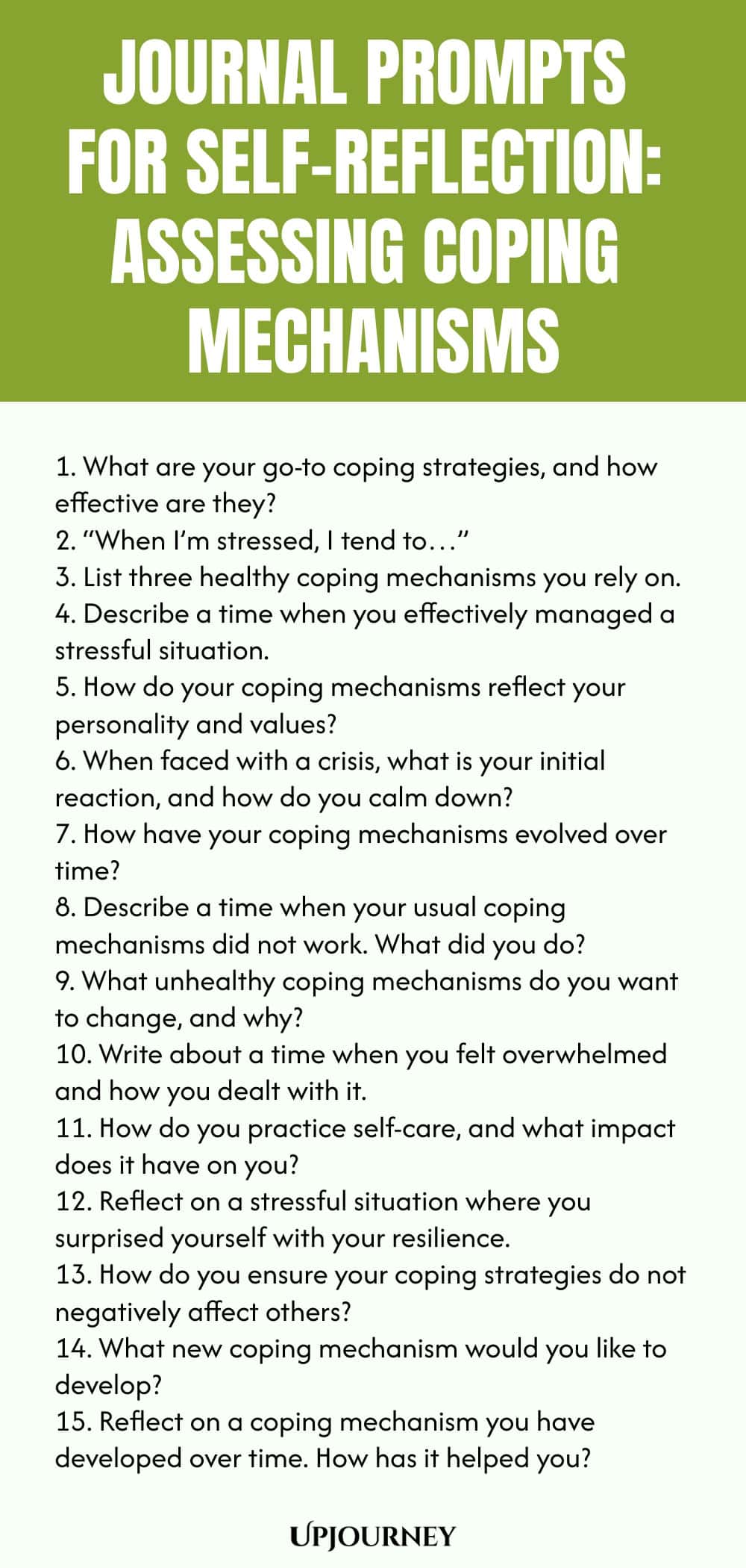 Journal Prompts for Self-Reflection: Assessing Coping Mechanisms