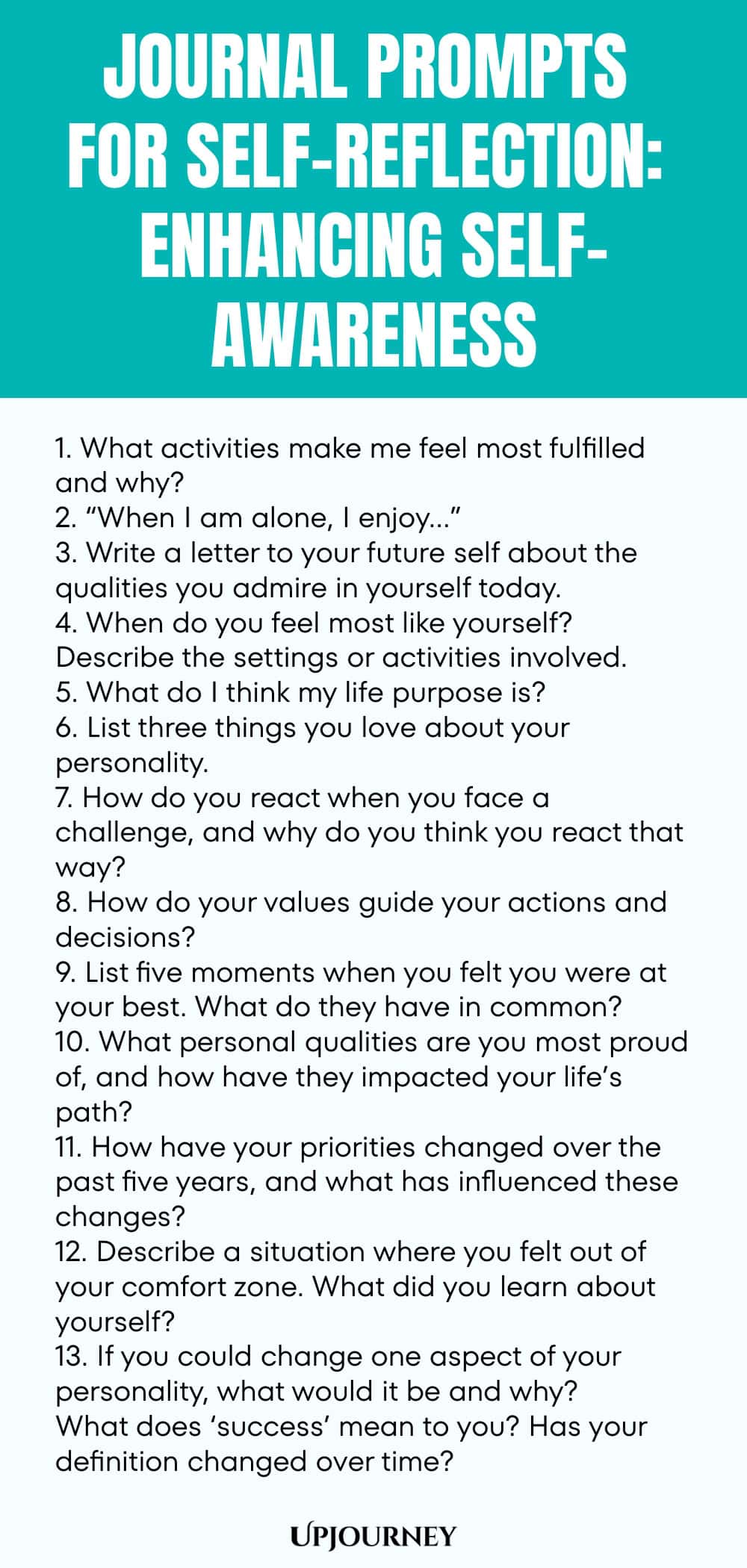 Journal Prompts for Self-Reflection: Enhancing Self-Awareness