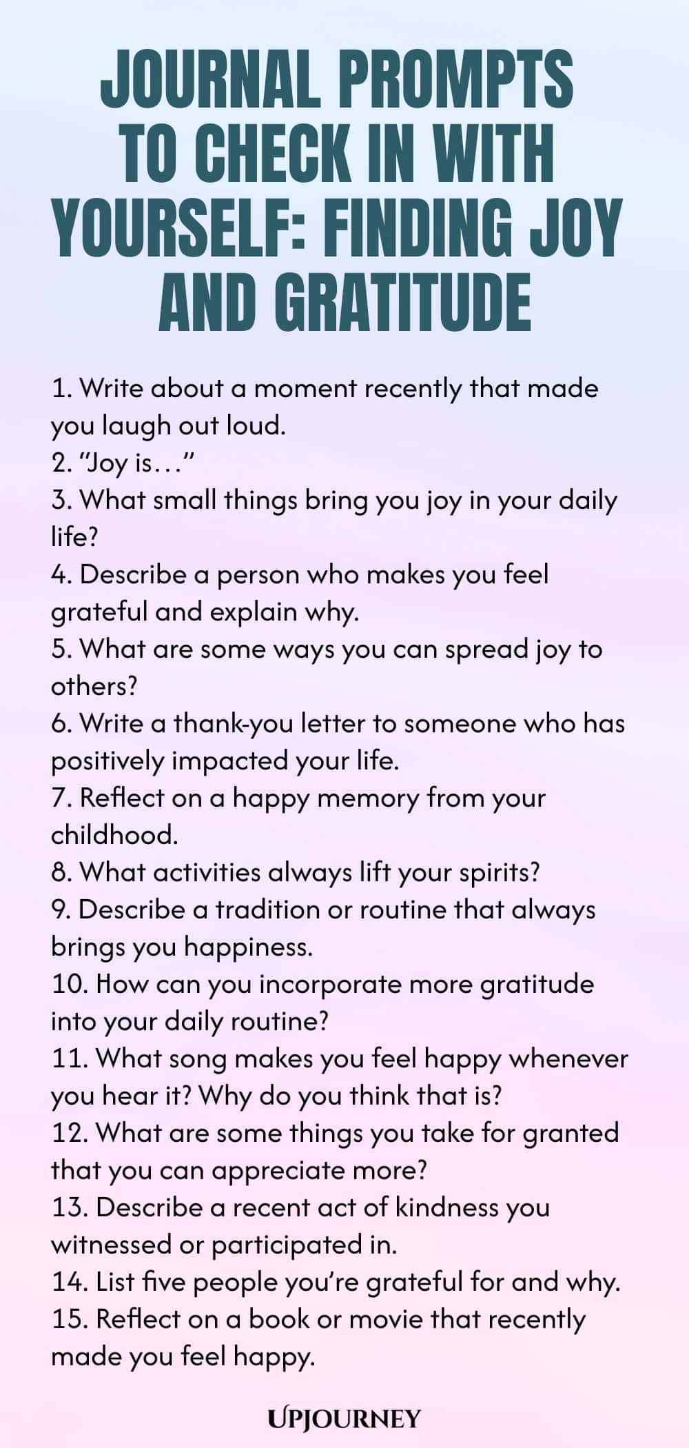 Journal Prompts to Check In With Yourself: Finding Joy and Gratitude