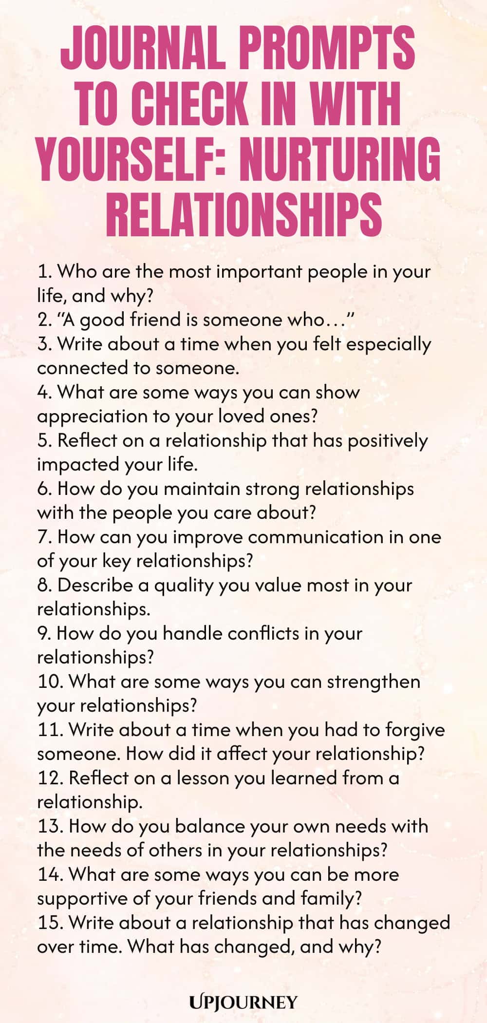 Journal Prompts to Check In With Yourself: Nurturing Relationships