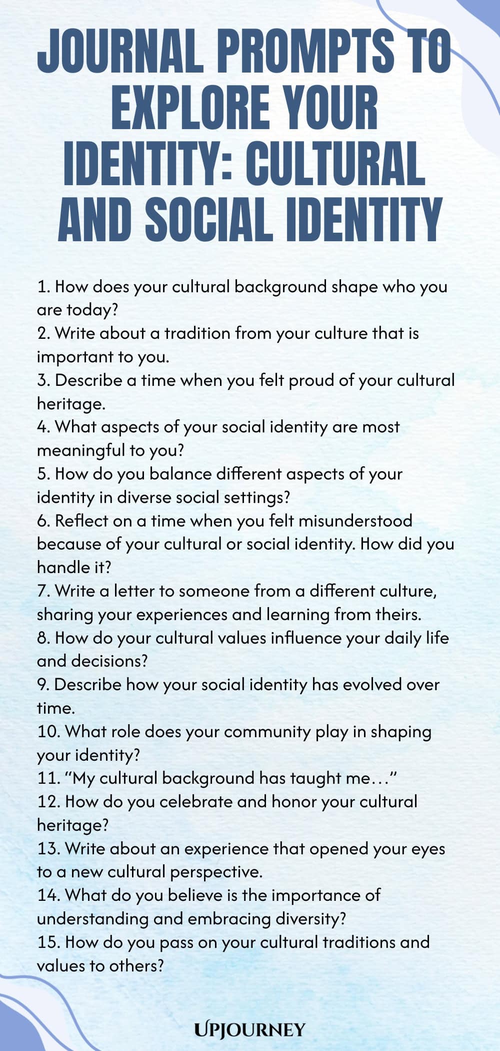 Journal Prompts to Explore Your Identity: Cultural and Social Identity