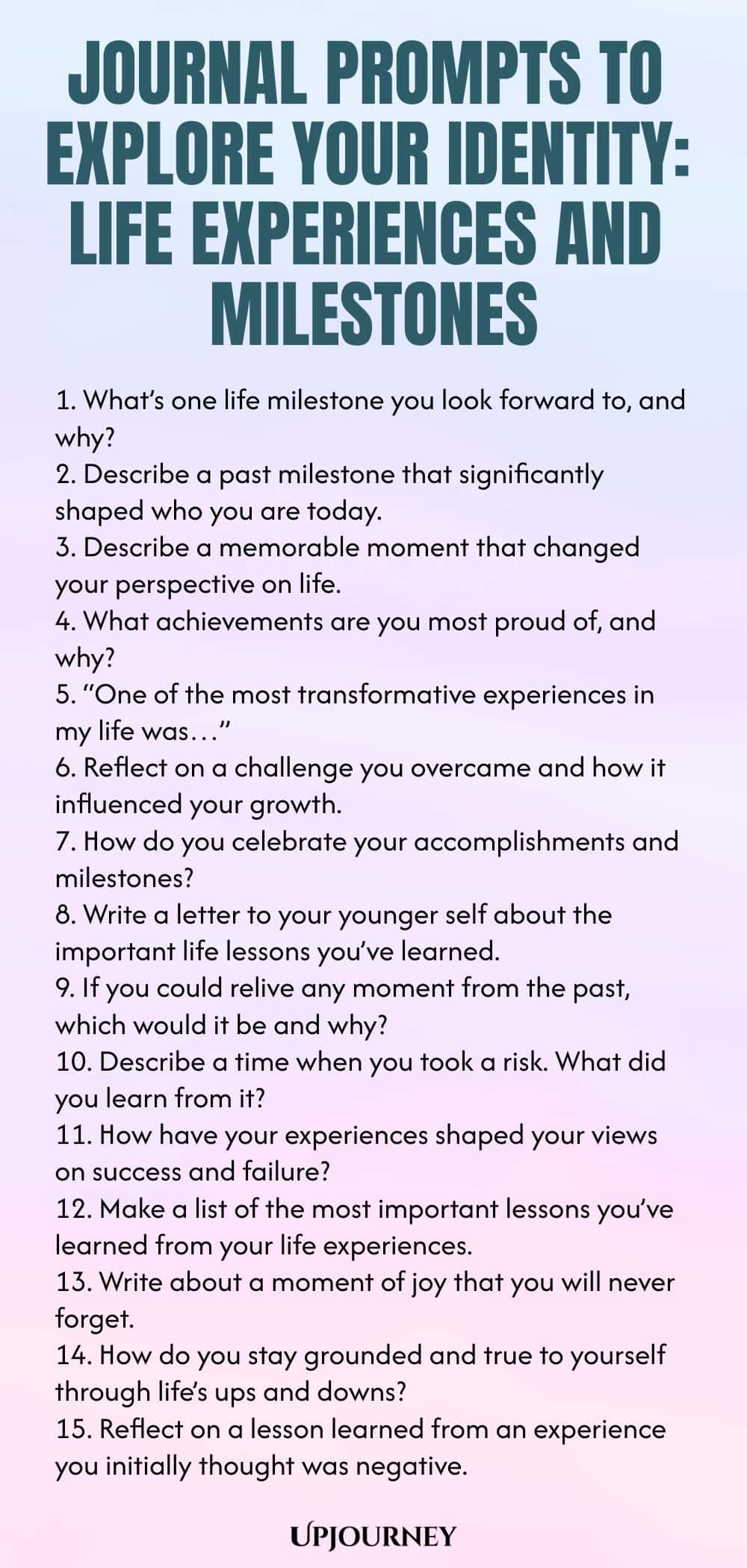 Journal Prompts to Explore Your Identity: Life Experiences and Milestones