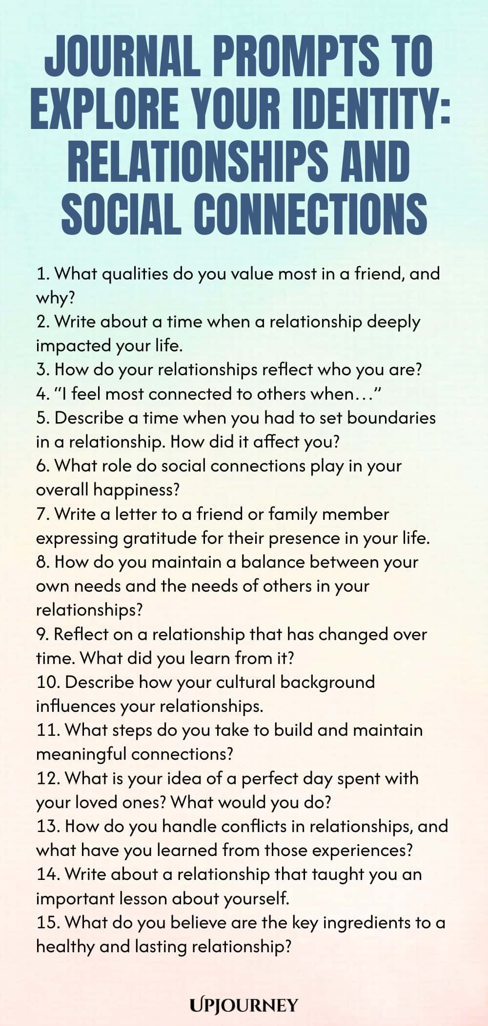 Journal Prompts to Explore Your Identity: Relationships and Social Connections