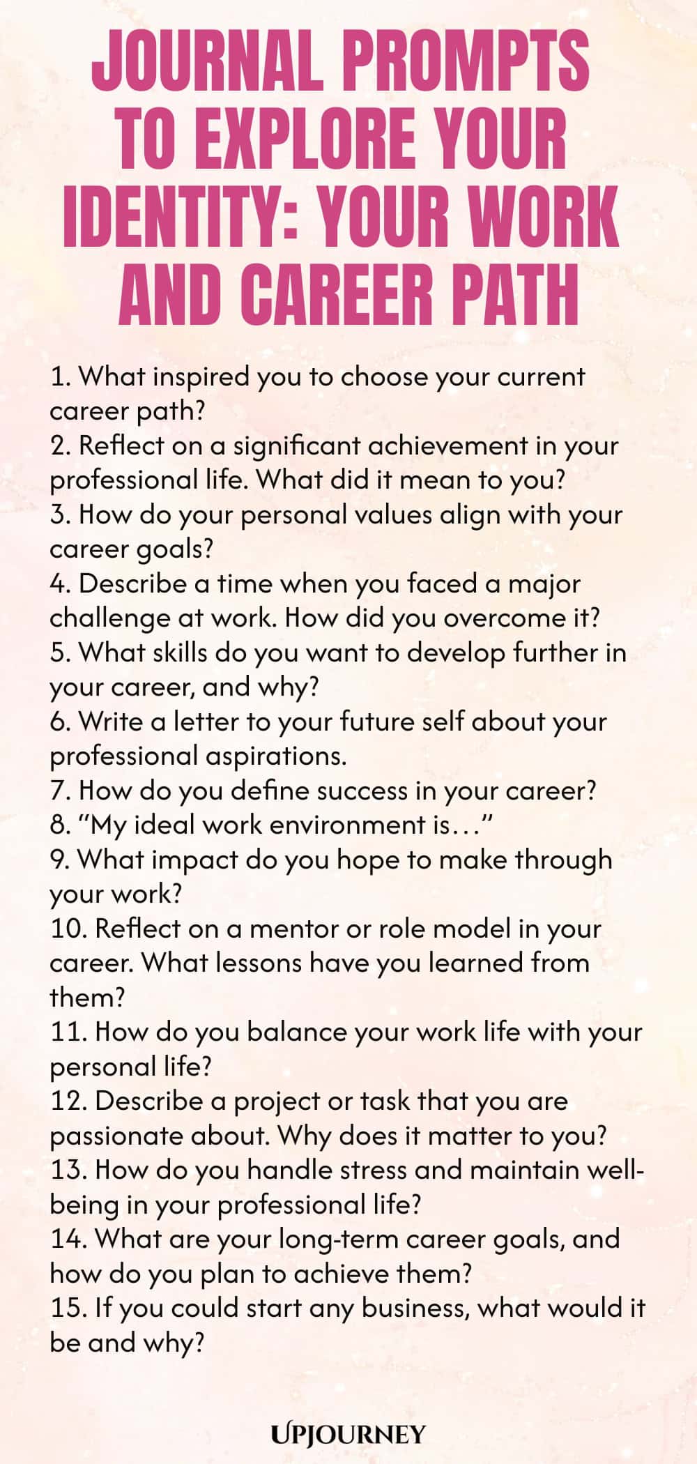 Journal Prompts to Explore Your Identity: Your Work and Career Path