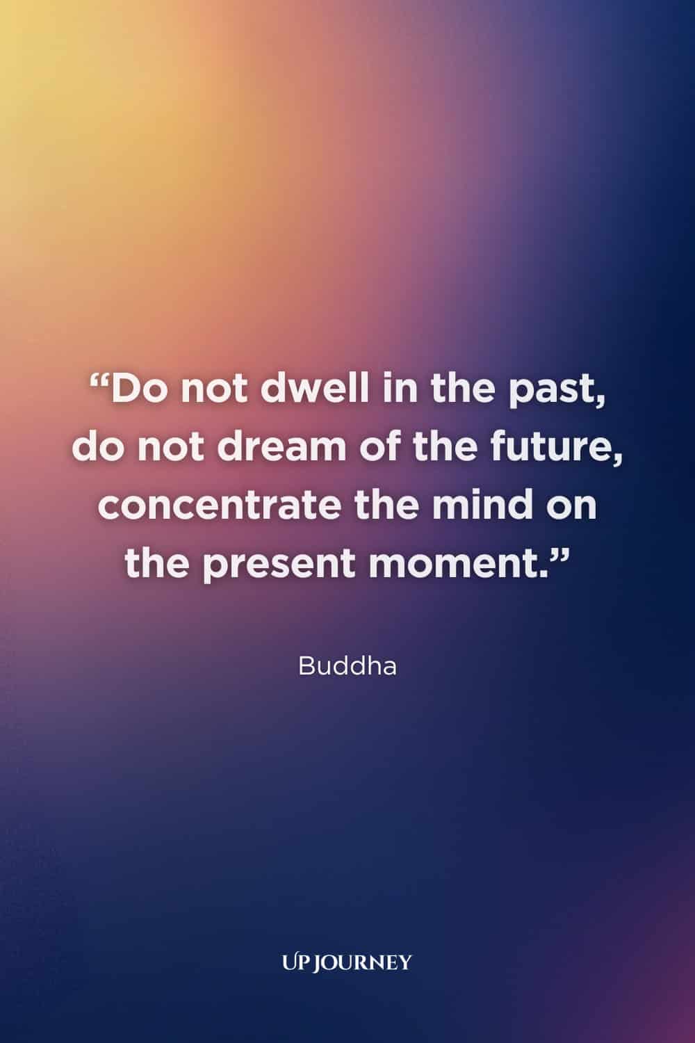 Carpe Diem (Seize the Day) Quotes: "Do not dwell in the past, do not dream of the future, concentrate the mind on the present moment." — Buddha