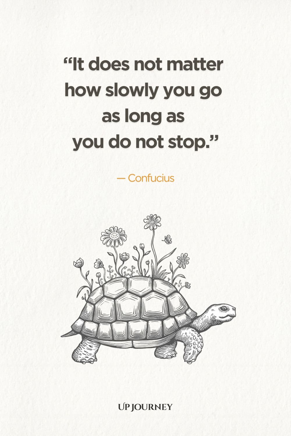 "It does not matter how slowly you go as long as you do not stop." — Confucius