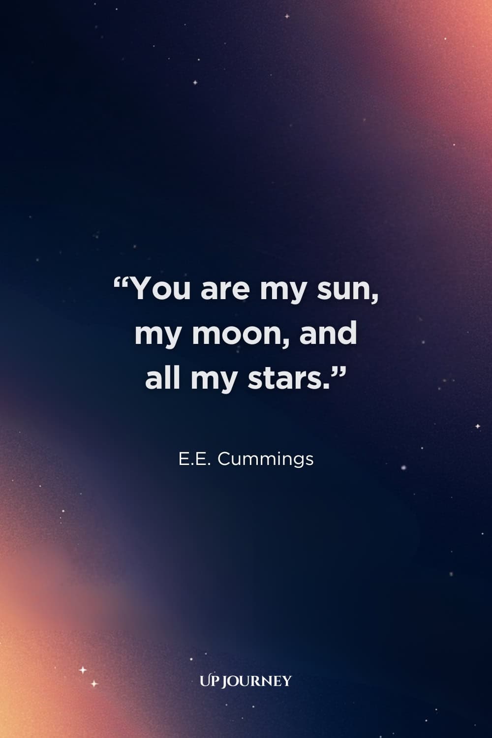 True Love Never Dies Quotes for Him: "You are my sun, my moon, and all my stars." — E.E. Cummings