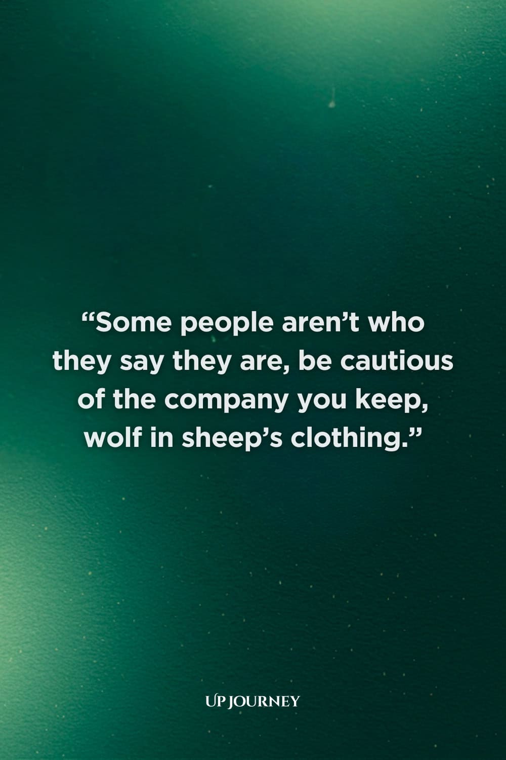 More Wolf Quotes: “Some people aren’t who they say they are, be cautious of the company you keep, wolf in sheep’s clothing.”